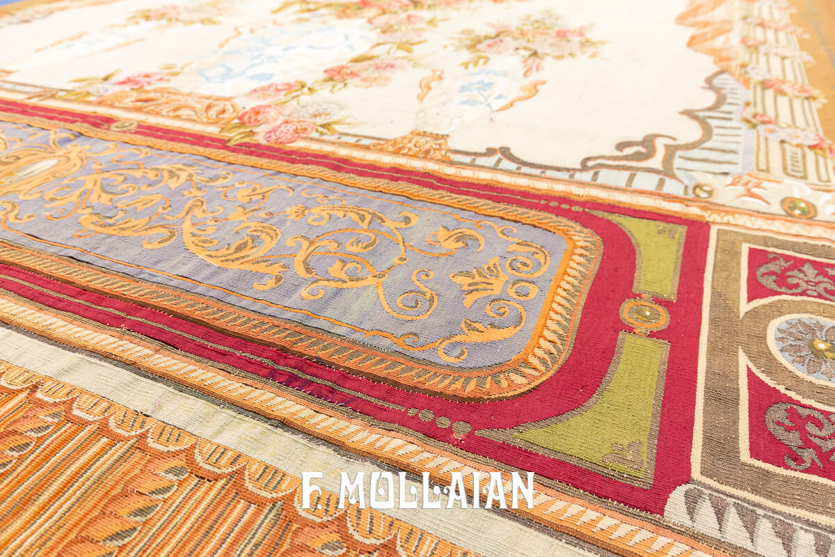 Aubusson Rug Flat-weave n°:387091